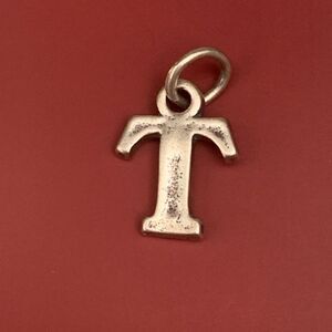 .925 Letter T Sterling Silver Jewelry Charm #alphabet #teacher #block letter